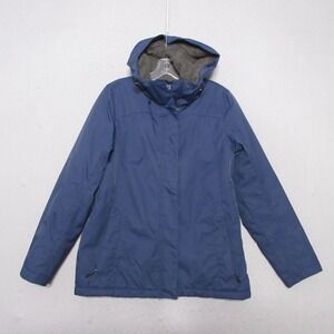 LL Bean Winter Warmer Jacket‎ Women XS Blue Fleece Lined Hike Camp Travel Nylon